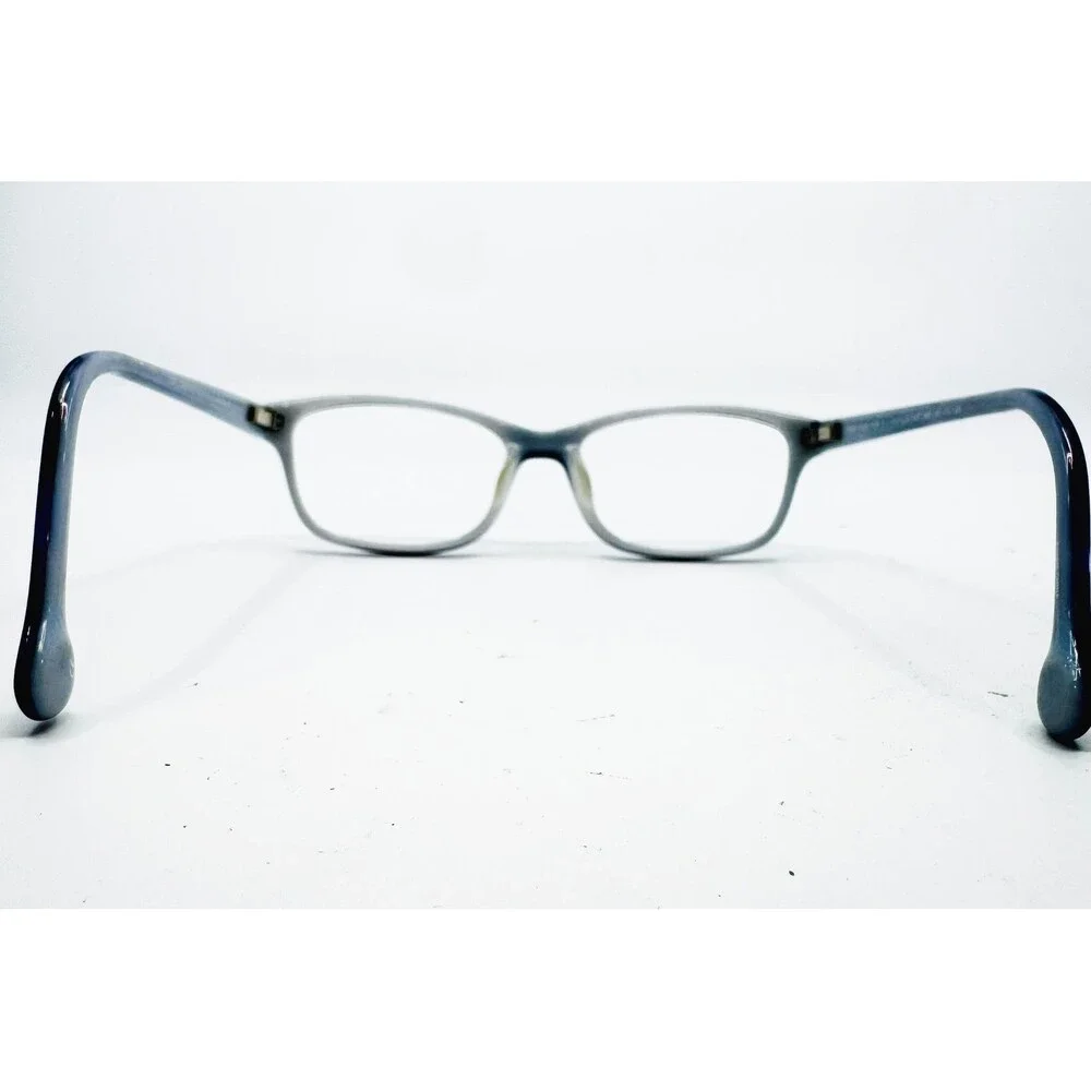 Lisa Loeb Eyewear Eyeglasses Womens Blue Indigo Tartan Tick Tack Toe 4 47-15-125